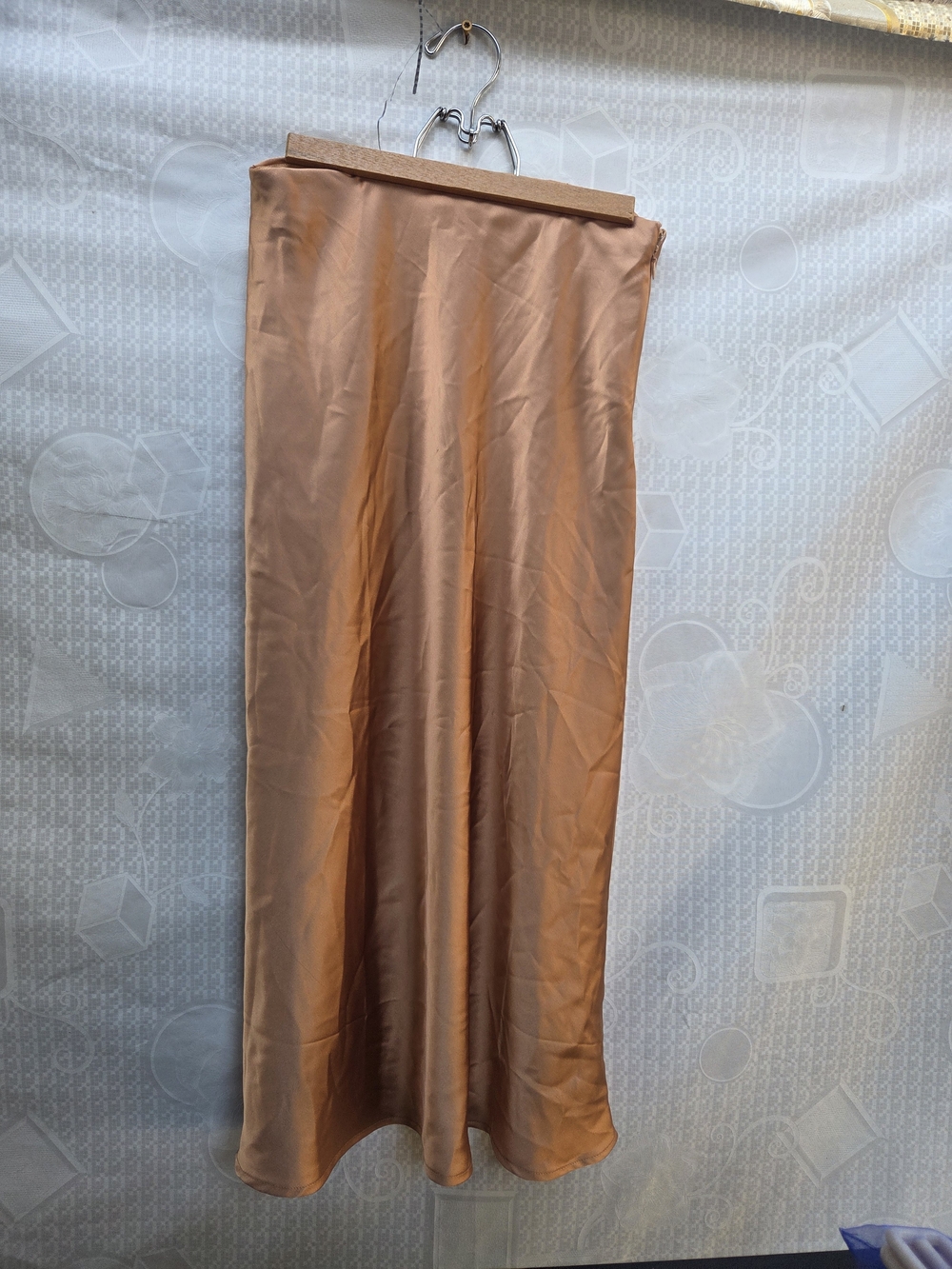 Rachel Zoe Copper Satin Maxi Skirt